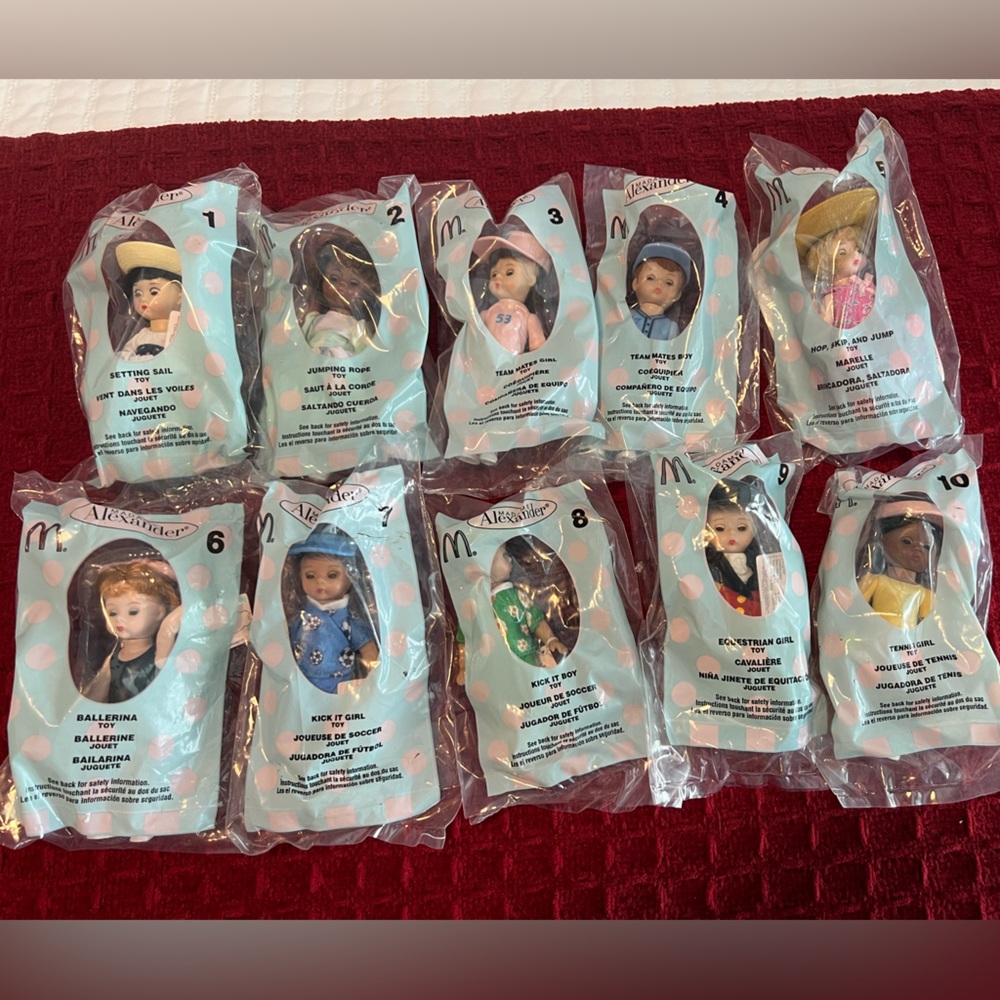 McDonald’s 2005 Happy Meal, Madame Alexander Dolls, 1-10, NWT